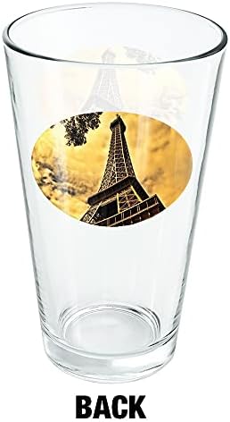 מגדל אייפל פריז וינטג 16 כוס ליטר עוז, זכוכית מחוסמת, עיצוב מודפס &מגבר; מתנת מאוורר מושלמת |
